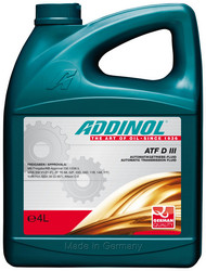 Addinol Трансмиссионное масло ATF D III (4л), 4 л