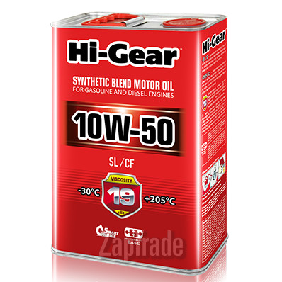 Hi-gear SAE 10W-50 API SL/CF, 4 л