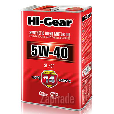 Hi-gear SAE 5W-40 API SL/CF, 4 л