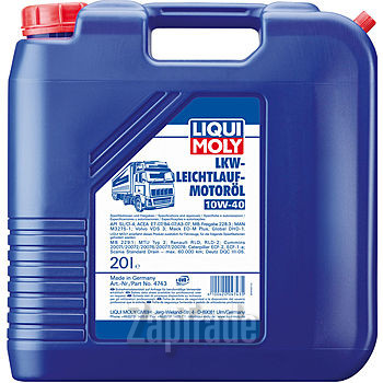 Liqui moly НС-синтетическое моторное масло LKW-Leichtlauf-Motoroil Basic 10W-40, 20 л