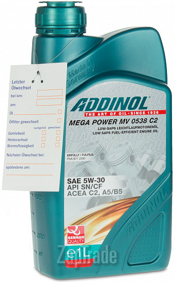 Addinol Mega Power MV 0538 C2, 1 л