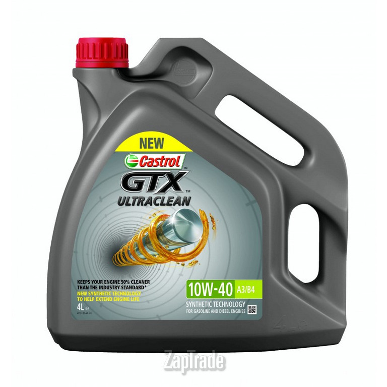 Castrol GTX ULTRACLEAN 10W-40 A3/B4, 4 л