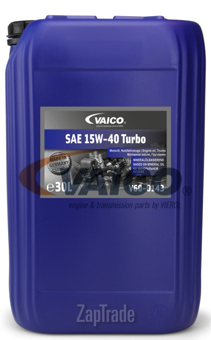 Vaico SAE 15W-40 Turbo, 30 л