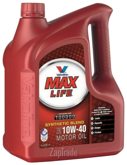 Valvoline MAXLIFE SAE 10W-40, 4л, 4 л