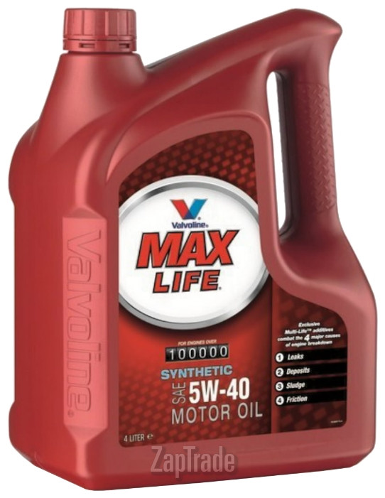 Valvoline MAXLIFE SAE 5W-40, 4л, 4 л