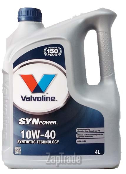 Valvoline SYNPOWER SAE 10W-40, 4л, 4 л