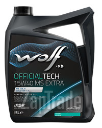 Wolf OFFICIALTECH 15W40 MS EXTRA, 5 л