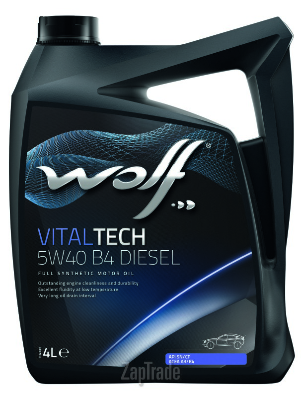 Wolf VITALTECH 5W40 B4 DIESEL, 4 л